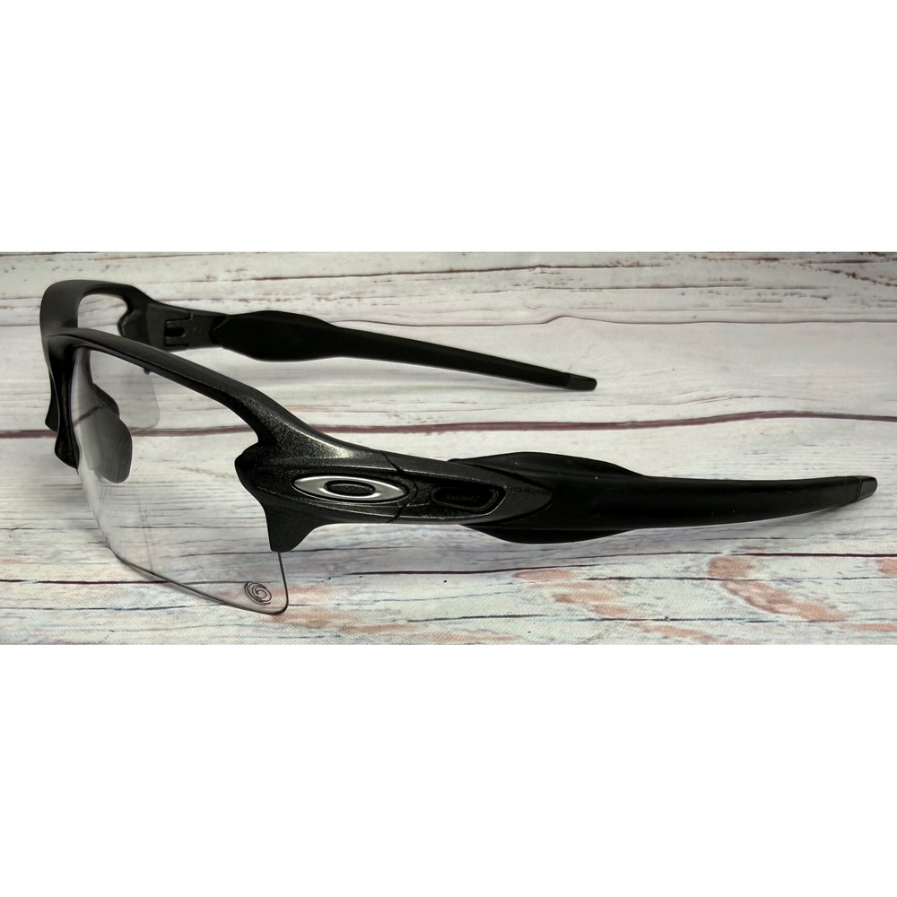 Oakley Flak 2.0 XL Sunglasses Polished Black Clear Lens OO9188-16 59-12 133